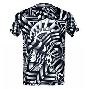 NEW INKNBURN men's dimensional tech shirt in silver black